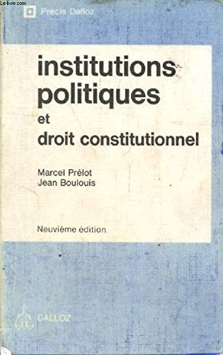 Institutions politiques et droit constitutionnel (Précis Dalloz) book