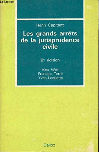 Les Grands arrêts de la jurisprudence civile Books