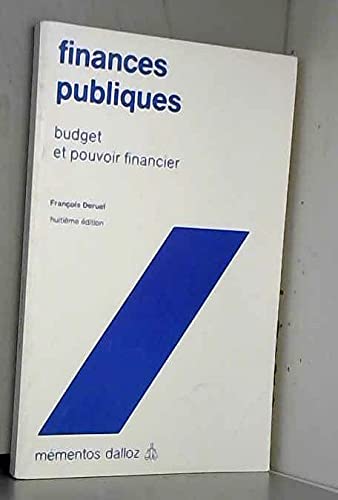 Finances publiques / budget et pouvoir financier book