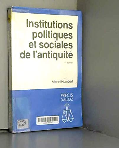 Institutions politiques et sociales de l'antiquité book