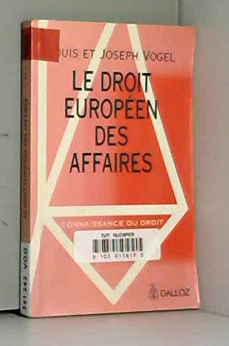 DROIT EUROPEEN DES AFFAIRES 1E ED book