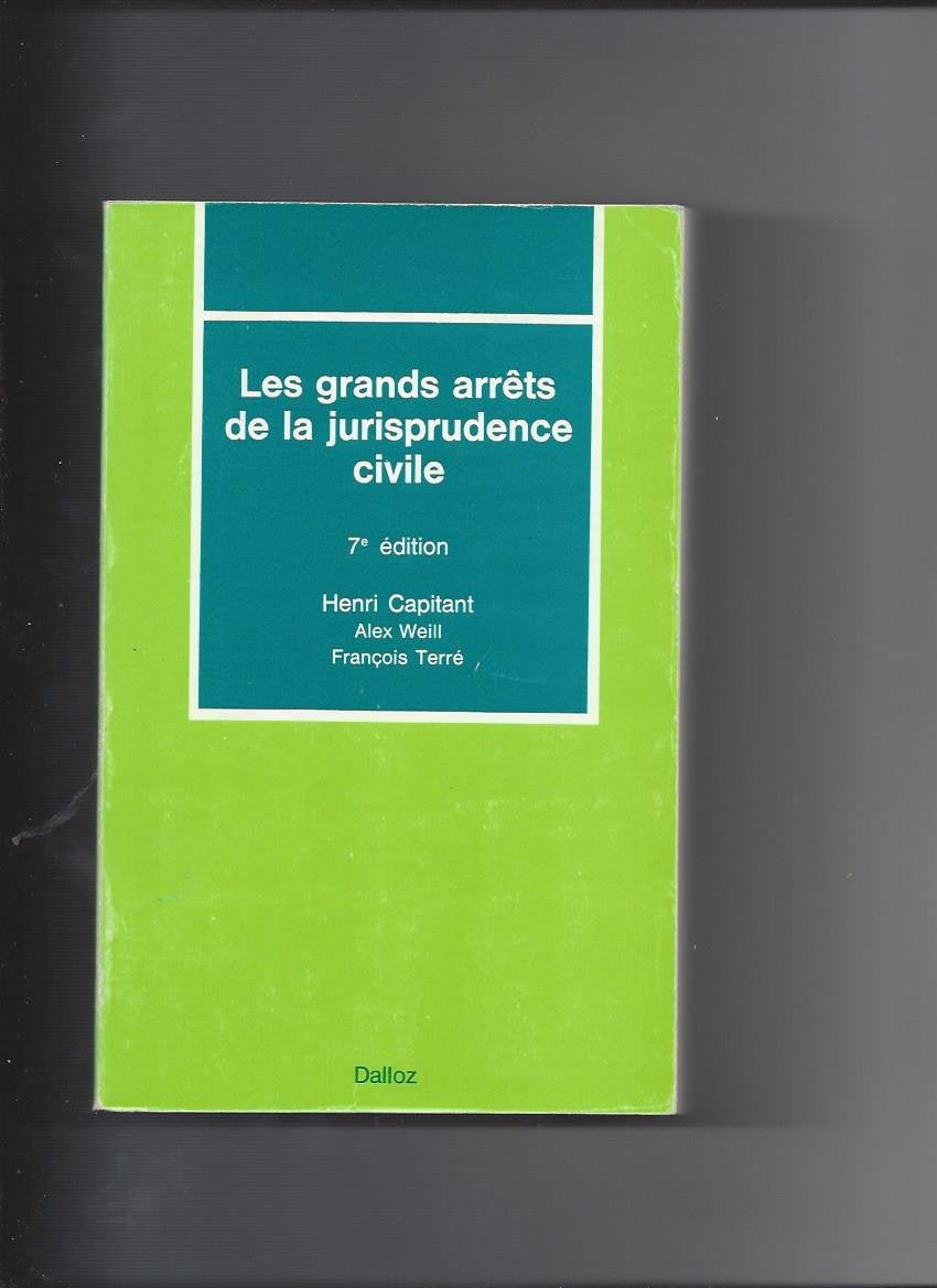 Les Grands arrêts de la jurisprudence civile Books