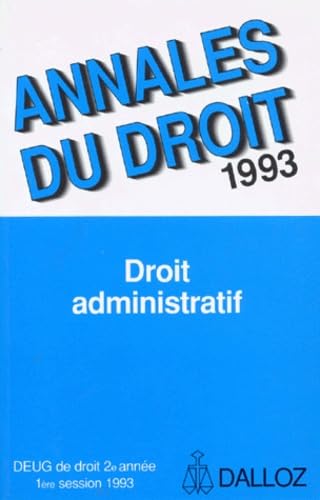 Droit Administratif. Deug De Droit 2eme Annee, 1ere Session 1993 Books