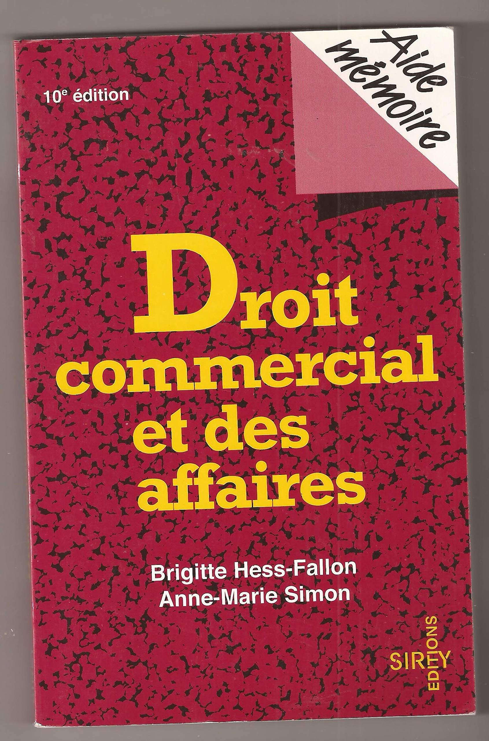 Droit commercial et des affaires book