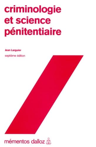 Criminologie et science pénitentiaire book