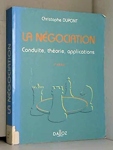 La Negociation. Conduite, Theorie, Applications, 4eme Edition book