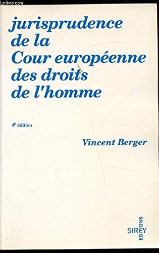 Jurisprudence de la Cour européenne des droits de l'homme book
