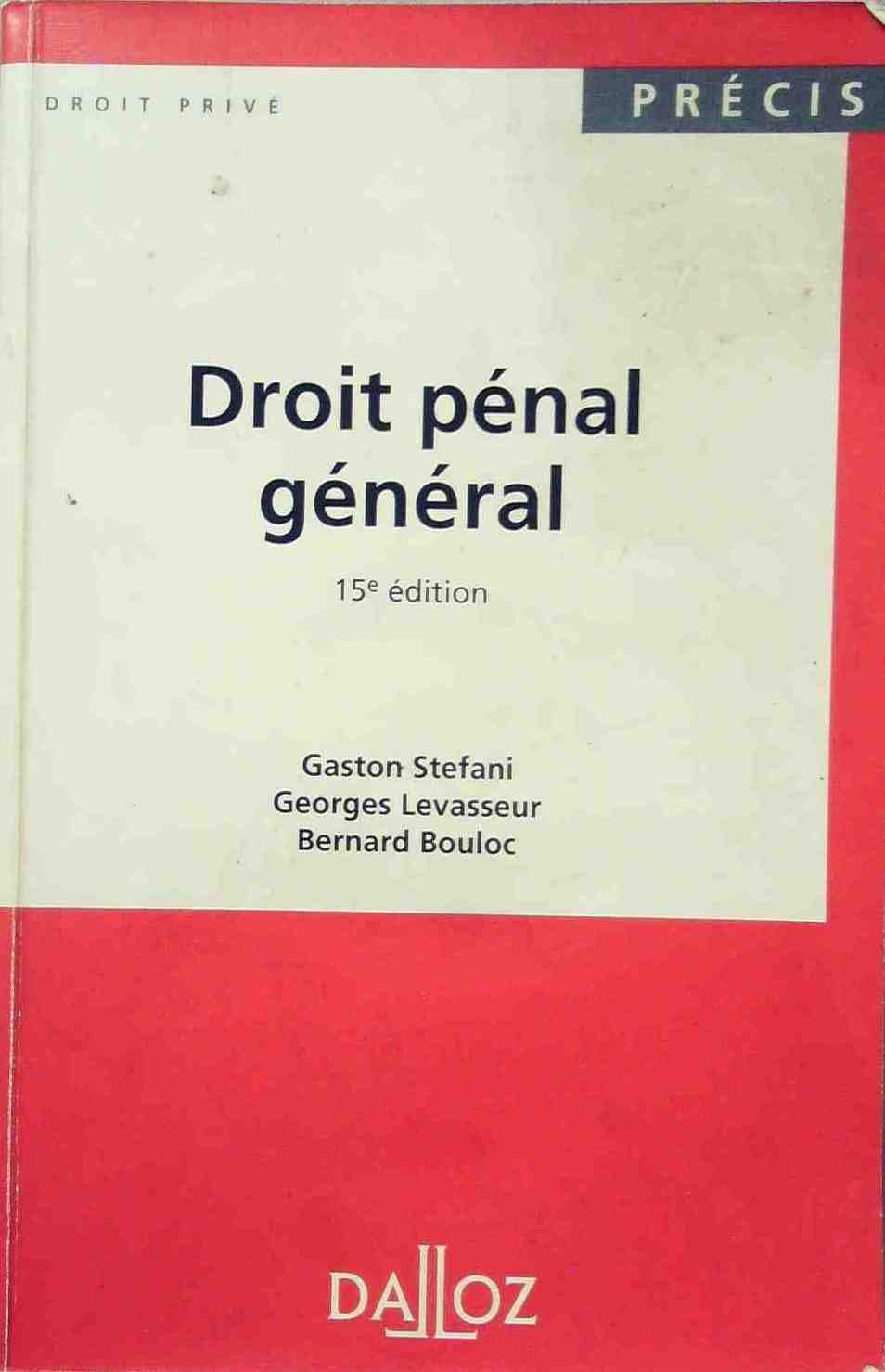 Product Image: Droit pénal général