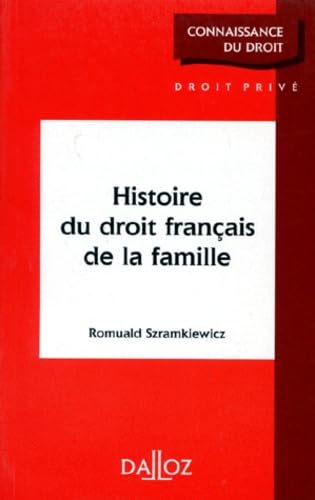 Histoire du droit français de la famille book