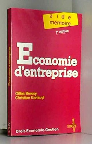 Economie D'Entreprise. 3eme Edition book