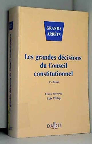 Les grandes décisions du Conseil constitutionnel book