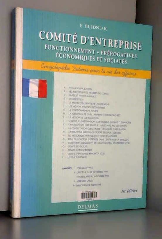 Comité d'entreprise: Fonctionnement, prérogatives économiques et sociales book