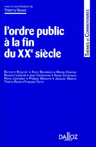 L'ordre public à la fin du XXe siècle Books
