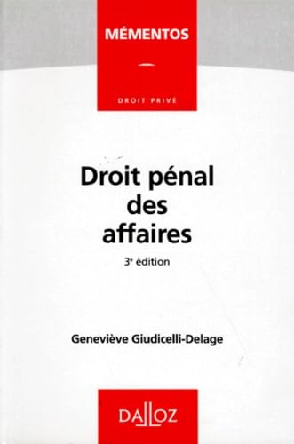 Droit Penal Des Affaires. 3eme Edition book