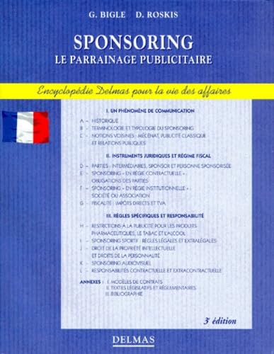 Sponsoring Le Parrainage Publicitaire. 3eme Edition 1996 Books