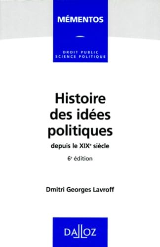 Histoire des idées politiques depuis le XIXe siècle book