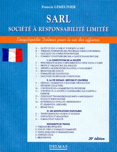 Sarl. Societe A Responsabilite Limitee, 20eme Edition Entierement Refondue 1998 book