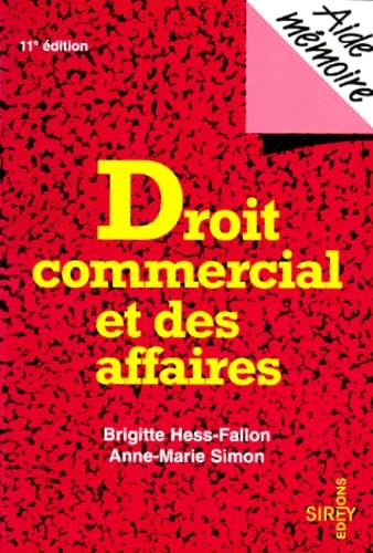 DROIT COMMERCIAL ET DES AFFAIRES book