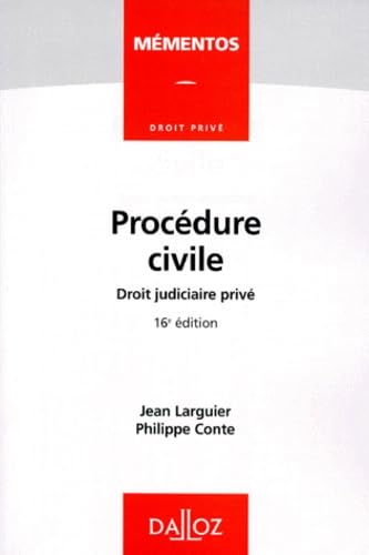 Procedure Civile. Droit Judiciaire Prive, 16eme Edition 1998 book