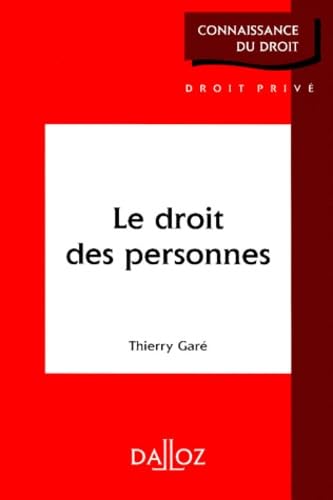 Le Droit Des Personnes. Edition 1998 book
