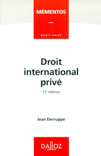 Droit International Prive. 13eme Edition Books