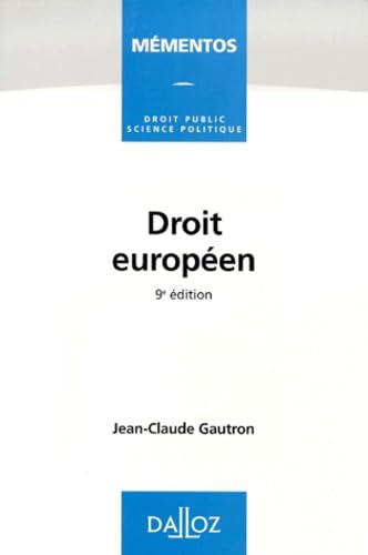 Droit Europeen. 9eme Edition Books