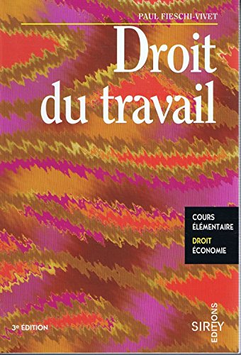 Droit Du Travail. 3eme Edition 1999 book