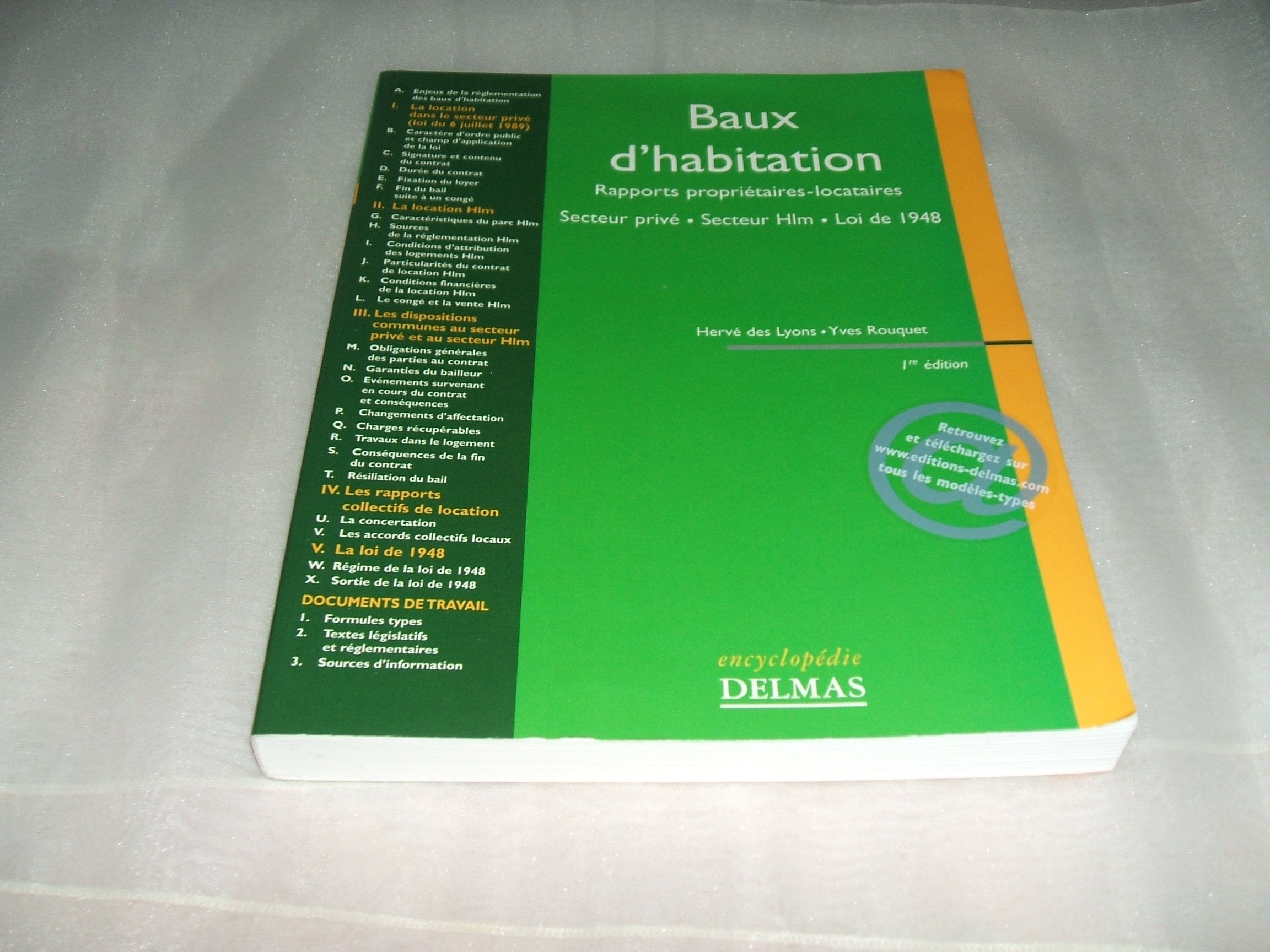 Baux d'habitation : Rapports propriétaires-locataires book