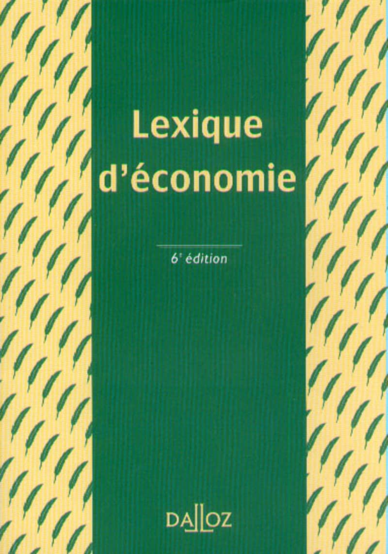 Lexique d'économie, 6e édition book