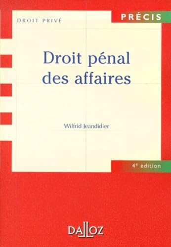 Droit Penal Des Affaires. 4eme Edition Books
