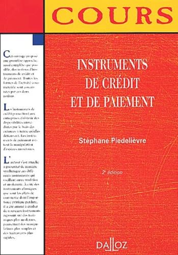 Instruments de crédit et de paiement, 2 édition (cours) book