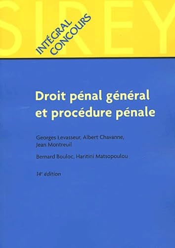 Droit Pénal général et procédure pénale, 14e édition book