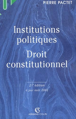 Institutions politiques: Droit constitutionnel Books