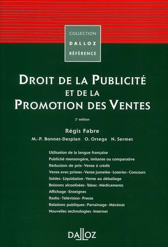 Droit de la publicité et de la promotion des ventes, 2e édition book
