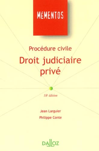Procedure Civile : Droit Judiciaire Prive. 18eme Edition Books