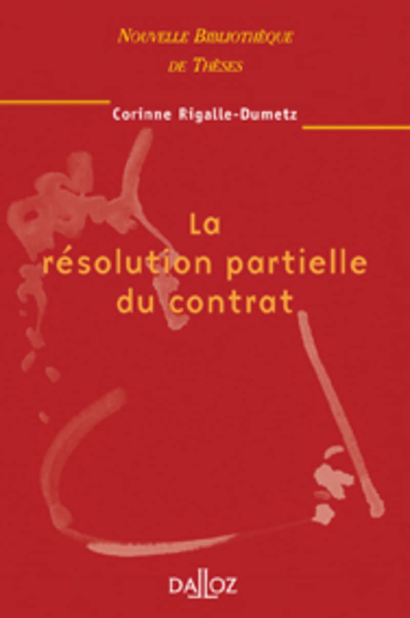 La résolution partielle du contrat - Tome 30 (30) book