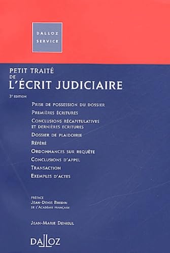 Petit traité de l'écrit judiciaire book
