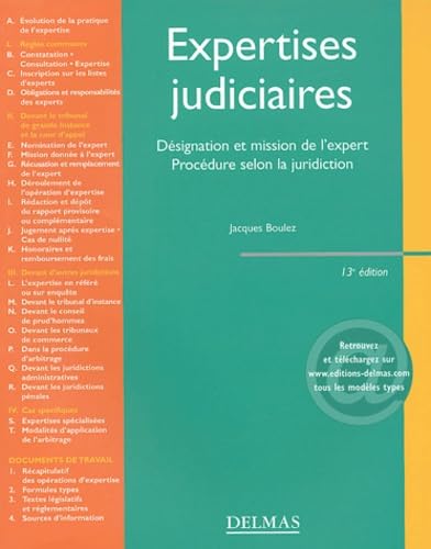 Expertises judiciaires : désignation et missions de l'expert : procédure selon la juridiction book