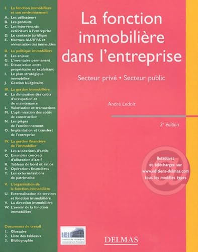 La fonction immobilière dans l'entreprise : Secteur privé - Secteur public book