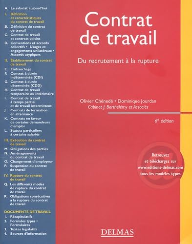 Contrat de travail: Du recrutement à la rupture Books