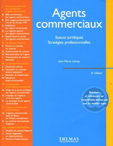 Agents commerciaux: Statuts juridiques, stratégies professionnelles Books
