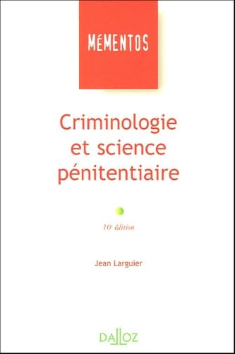 Criminologie et science pénitentiaire Books