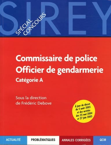 Commissaire de police, Officier de gendarmerie: Catégorie A Books
