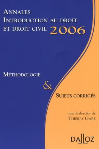 Introduction au Droit et Droit civil: Méthodologie & sujets corrigés book