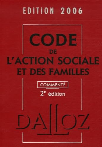 Code de l'action sociale et des familles 2006 book