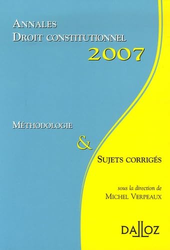 Droit constitutionnel: Méthodologie et sujets corrigés book