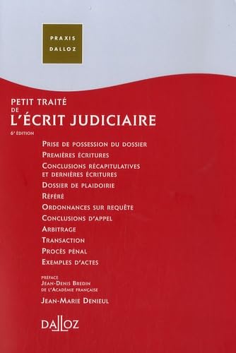 Petit traité de l'écrit judiciaire book