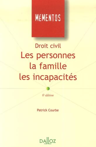Droit civil: Les personnes, la famille, les incapacités Books