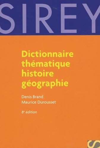 Dictionnaire thématique histoire géographie book
