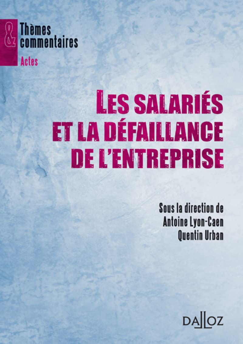 Les salariés et la défaillance de l'entreprise book